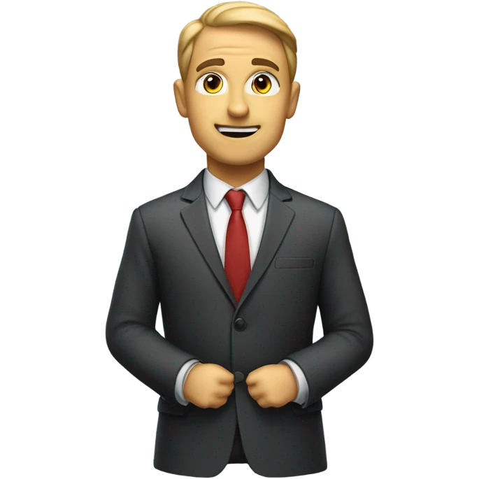 a smart man in a suit emoji