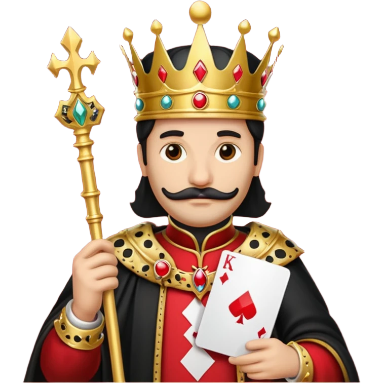 Solitaire card king emoji
