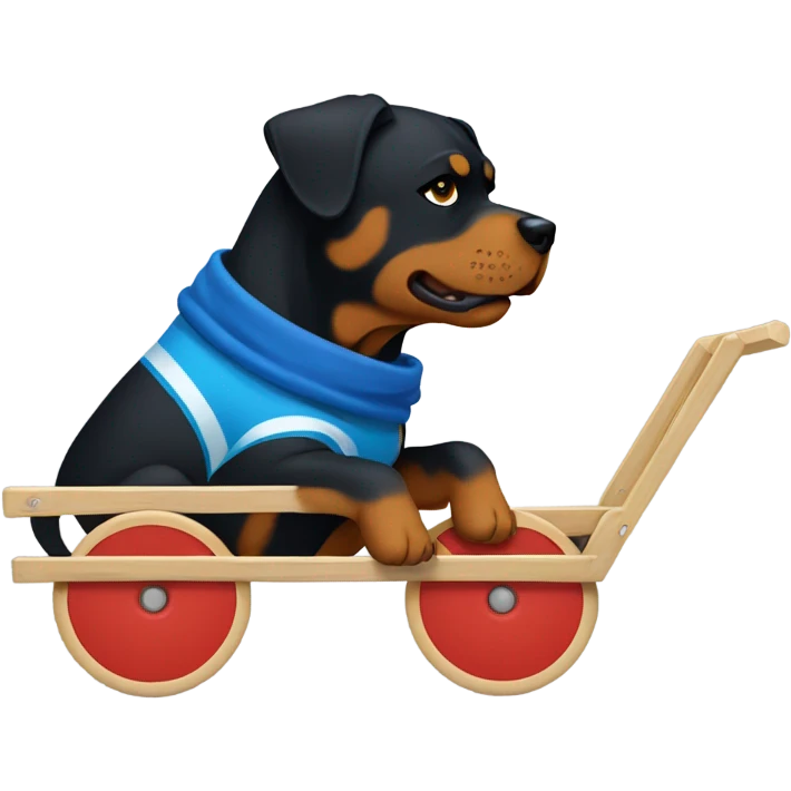 Rottweiler hauling a load  emoji