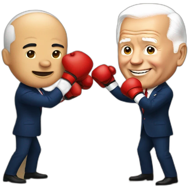 President Xi and Joe Biden boxing emoji