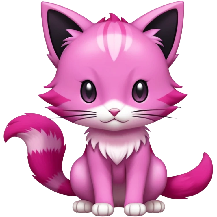 Shiny Exotic Purrloin-Skitty-Pokémon-Fakémon-hybrid-creature (full body) emoji