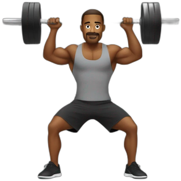 A man doing dumble workout, gym background  emoji