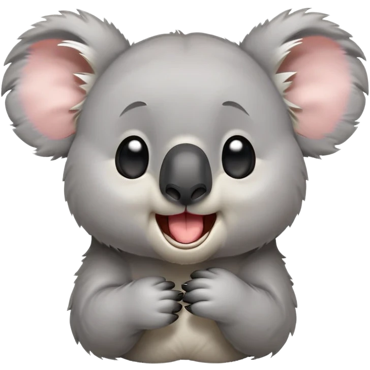 cinematic-cute-yawning-koala-portrait-emoji,-head-tilted-slightly-with-a-dramatic,-wide-open-yawn,-showcasing-a-soft,-downy-grey-fur-with-drooping-ears-and-round-eyes-barely-open-in-drowsy-contentment,-simplified-yet-irresistibly-adorable emoji