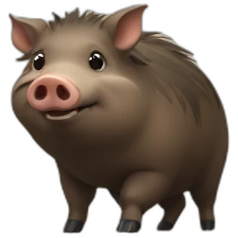 Fatty small round wild boar emoji