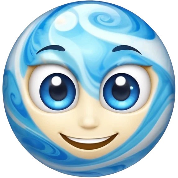 *"A vibrant blue marble character with a glossy, semi-transparent surface that reflects light beautifully. The character has wide shiny eyes filled with energy, a cheerful smile showcasing its personality, and playful details like swirls and textures that emphasize its glassy and polished appearance. It stands out against a clean, neutral background, focusing entirely on its unique charm and vibrant essence."*
M&M karakteri görseli oluştur emoji