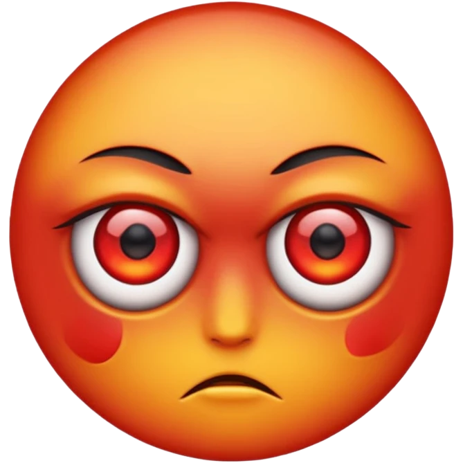 Red eyes emoji