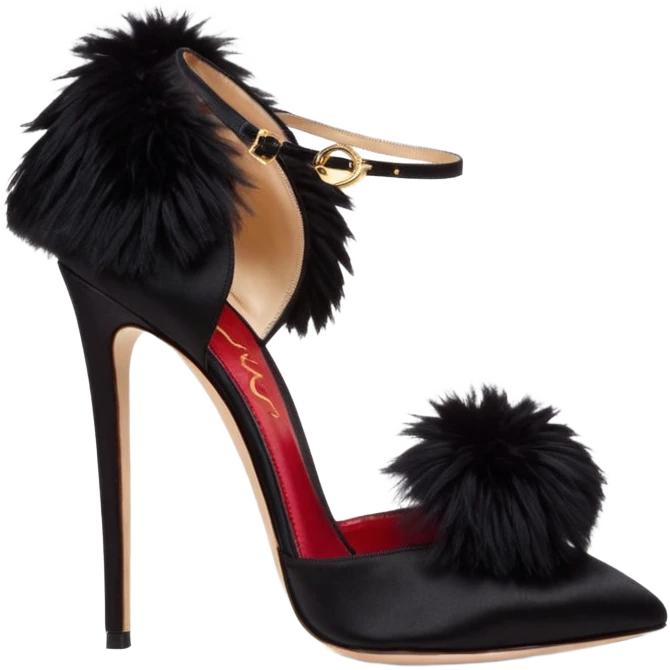 Agent Provocateur Charlotte Olympia ‘Elice’ Silk Satin Marabou emoji