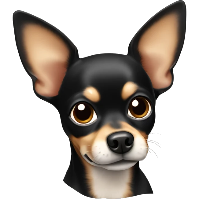 Black brown chihuahua laying emoji