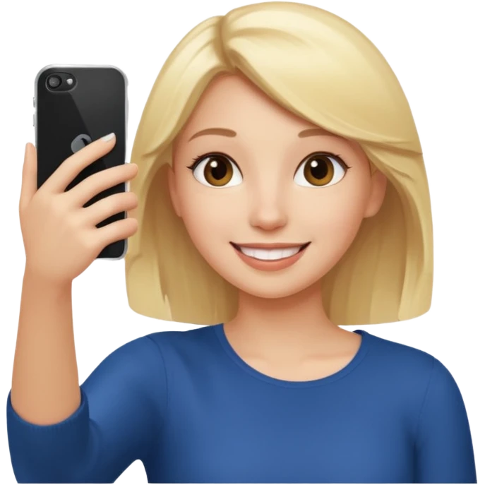 Girl taking selfie emoji