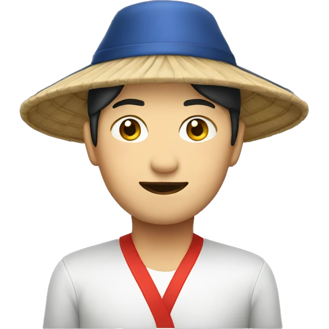 Chinese person with chinese hat emoji