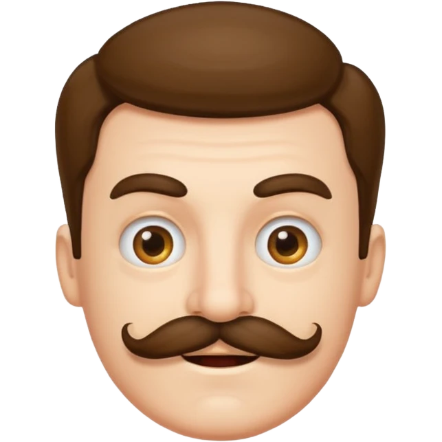 Silly with moustache emoji