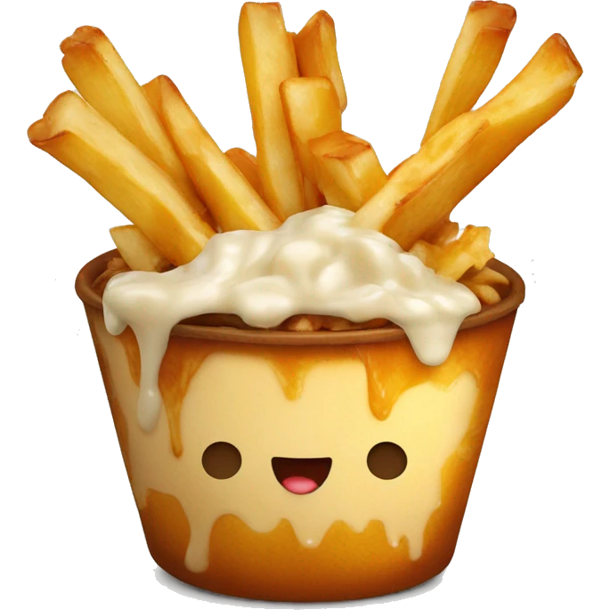 Poutine qui mange une poutine emoji