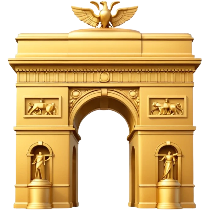 arc de triomphe emoji at sunset emoji