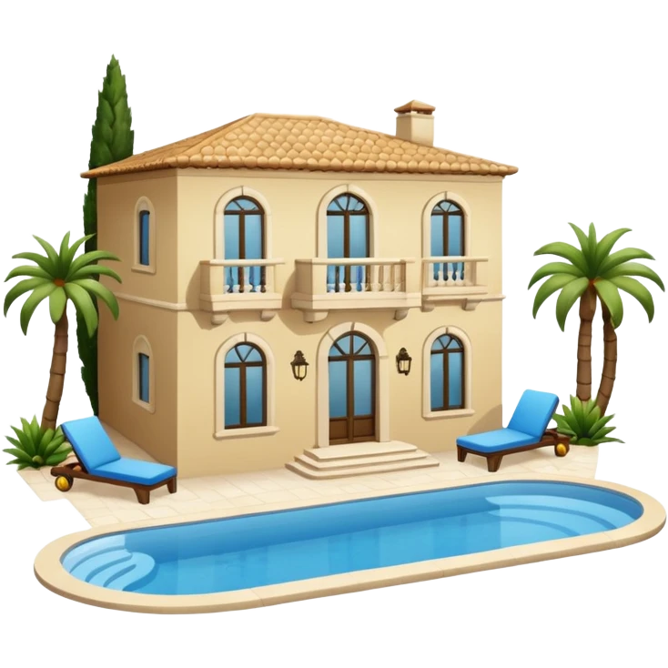 villa with pool emoji
