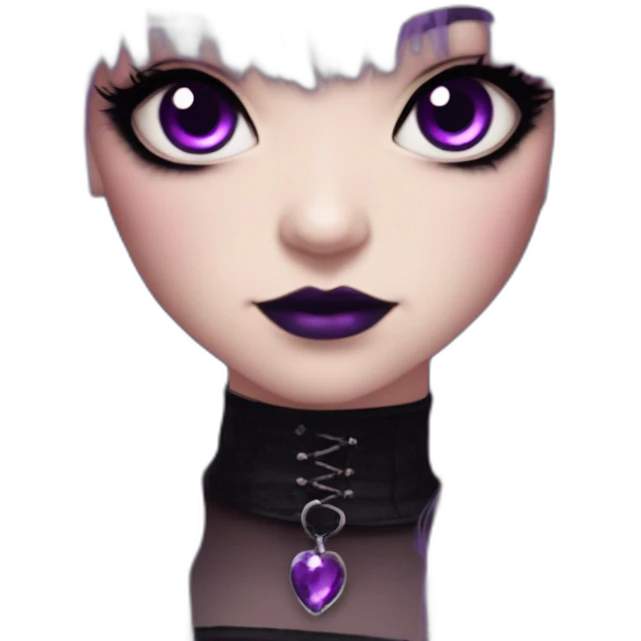 Elissabat -with bangs -long-hair-dark-plumpurple-and-black-vampire-goth-makeup-pinkeyes-romanticgothcloses emoji