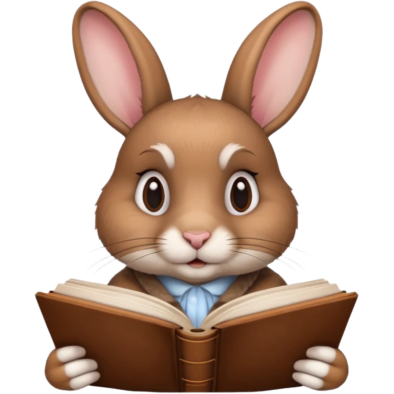 rabbit studying langage emoji