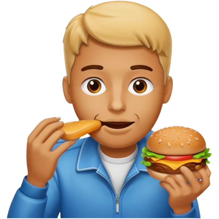 comiendo hamburguesa emoji