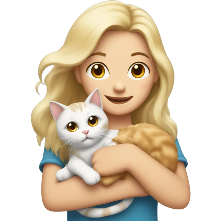 cat with blond girl emoji