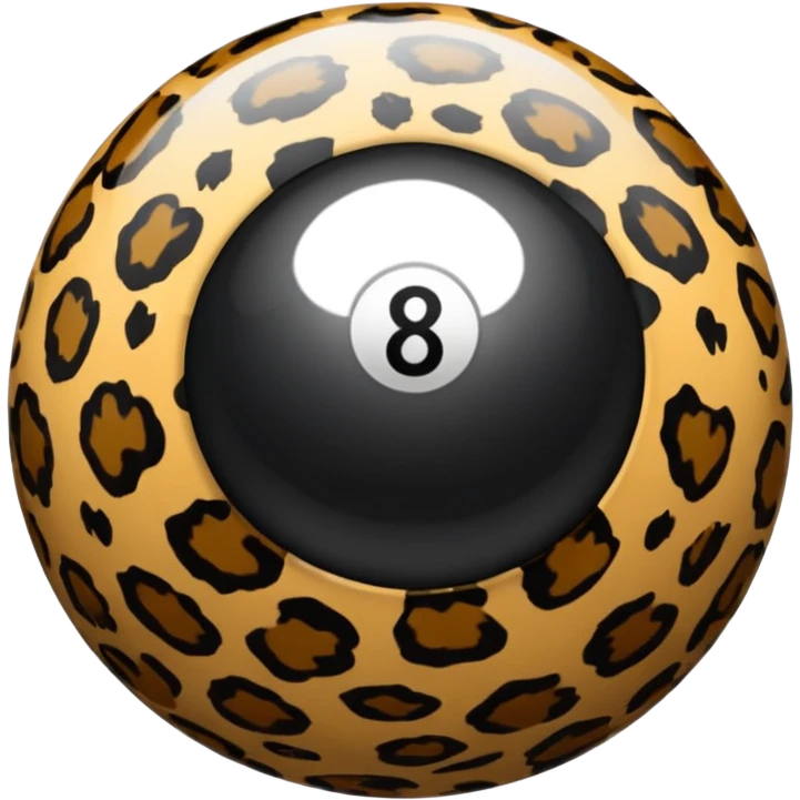 Leopard print 8 ball emoji