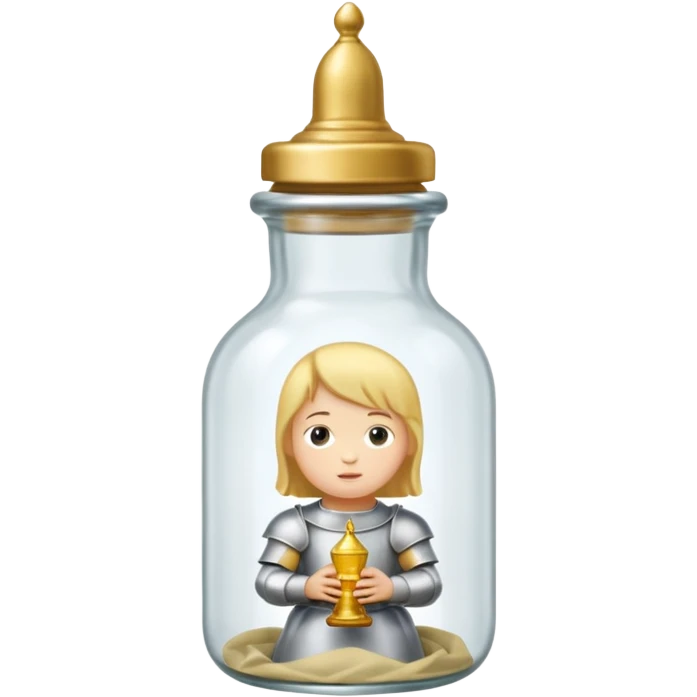 Justeun biberon avec Jeanne d’arc dedans  emoji