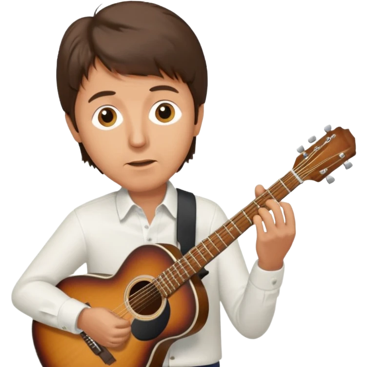 Paul McCartney playing guitar emoji