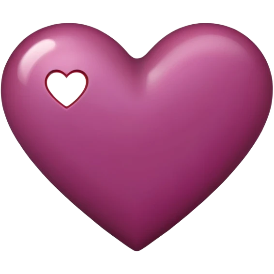 Deep mauve-red heart shape emoji