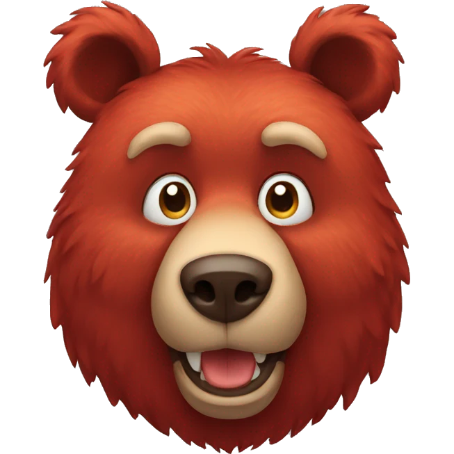 red bear emoji