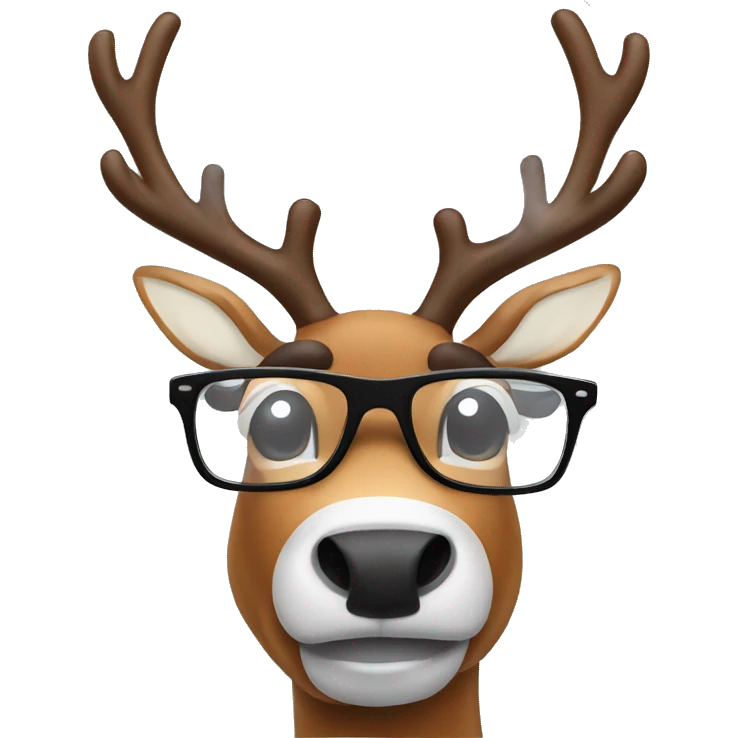reindeer smoking with glasses emoji