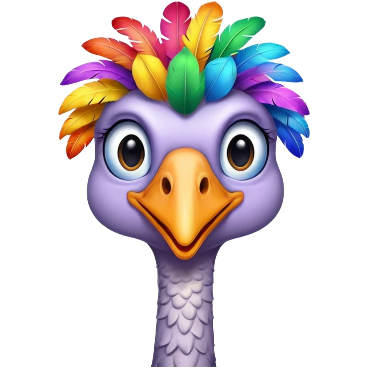 Gay ostrich emoji
