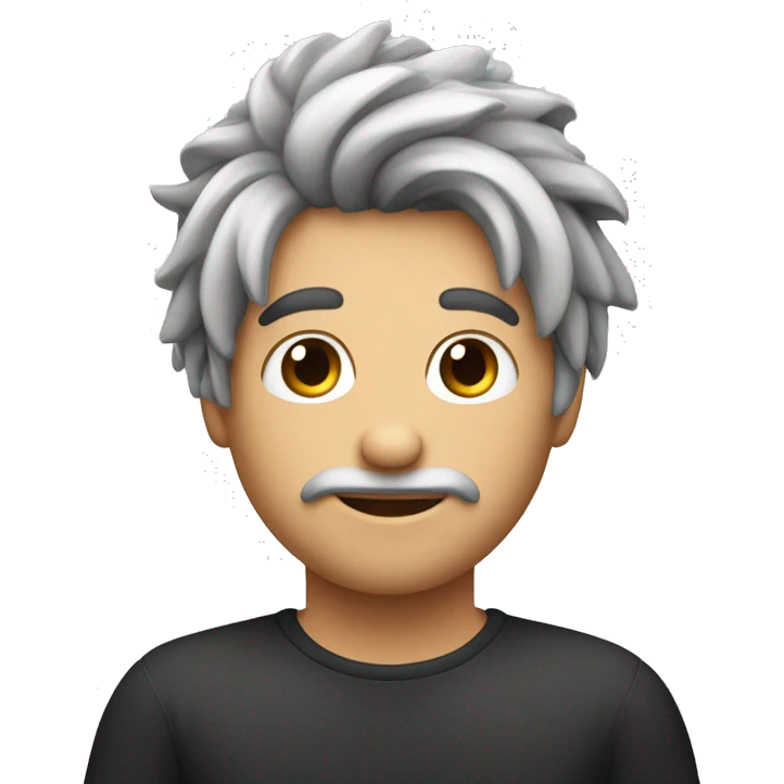 Ragazzo dai capelli neri con la mano sulla fronte  emoji