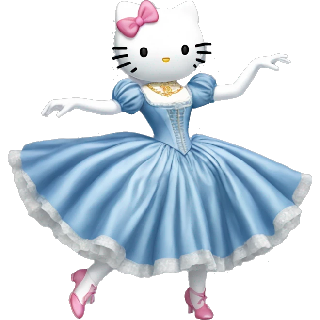 louis xv hello kitty dancing together emoji