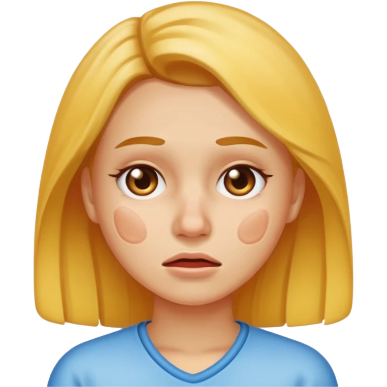 woman with acne face emoji