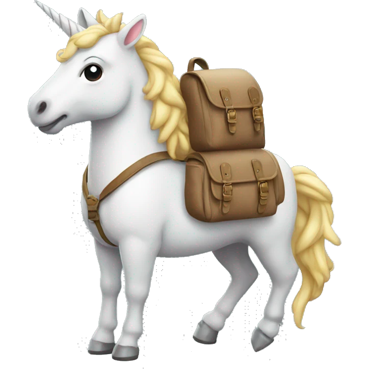 Unicorn with backpack emoji