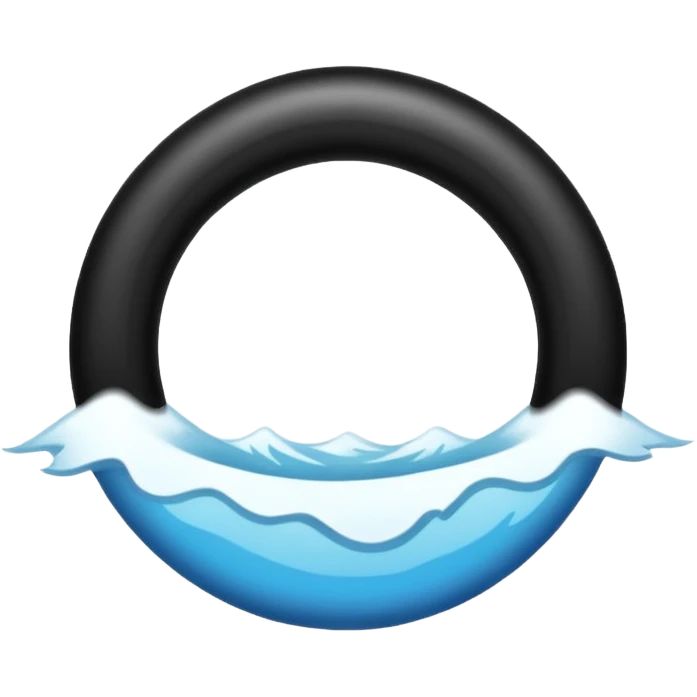 Quiero un logo de un círculo negro con una fina línea blanca vertical y una línea horizontal más gruesa que apunte hacia la izquierda. emoji