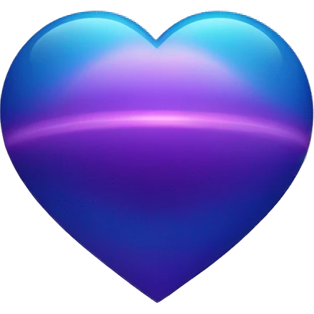 heart shape purple and blue Saturn planet emoji