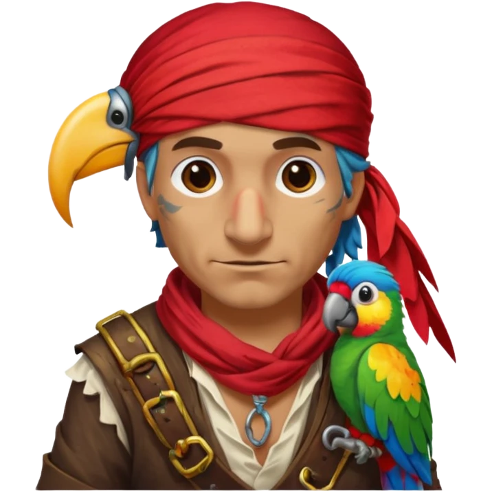 pirate and parrot emoji