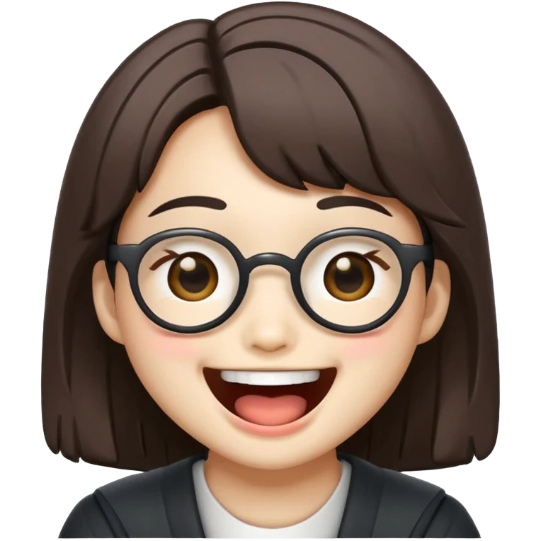 traditional Korean dokkaebi playfully laughing, cute and simple, Slack emoji style emoji
