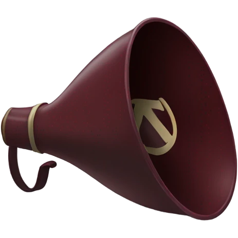 Maroon cowbell with the word state emoji