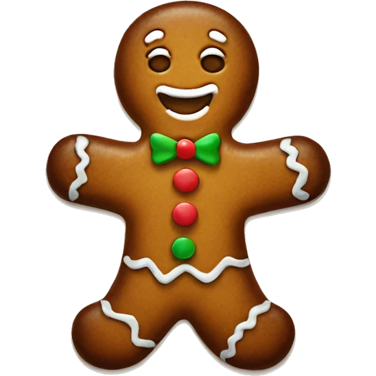 gingerbread man emoji