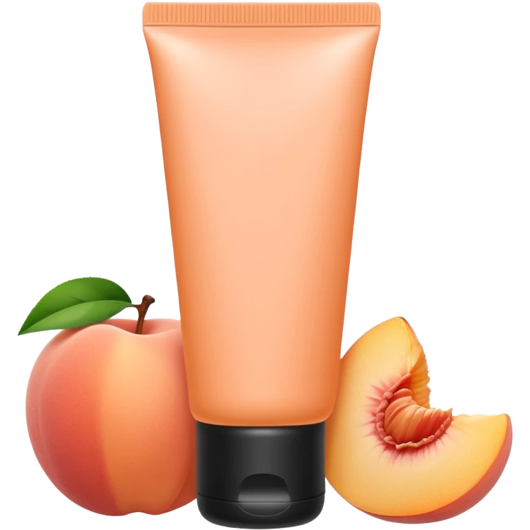 solid color light peach plain skincare tube emoji
