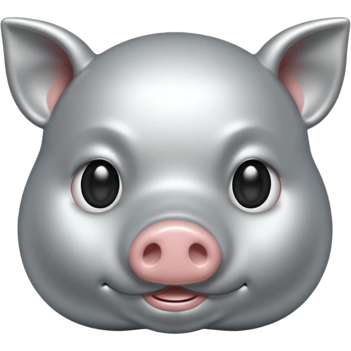 Silver Pig Face emoji