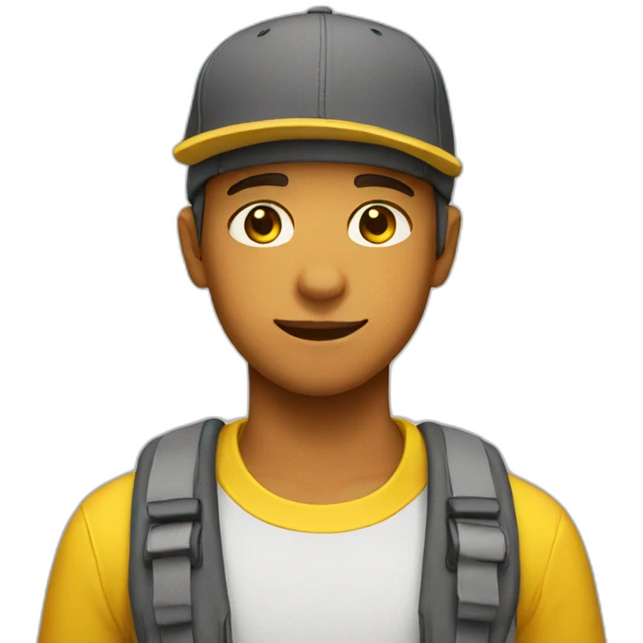 Boy wearing Yellow cap emoji