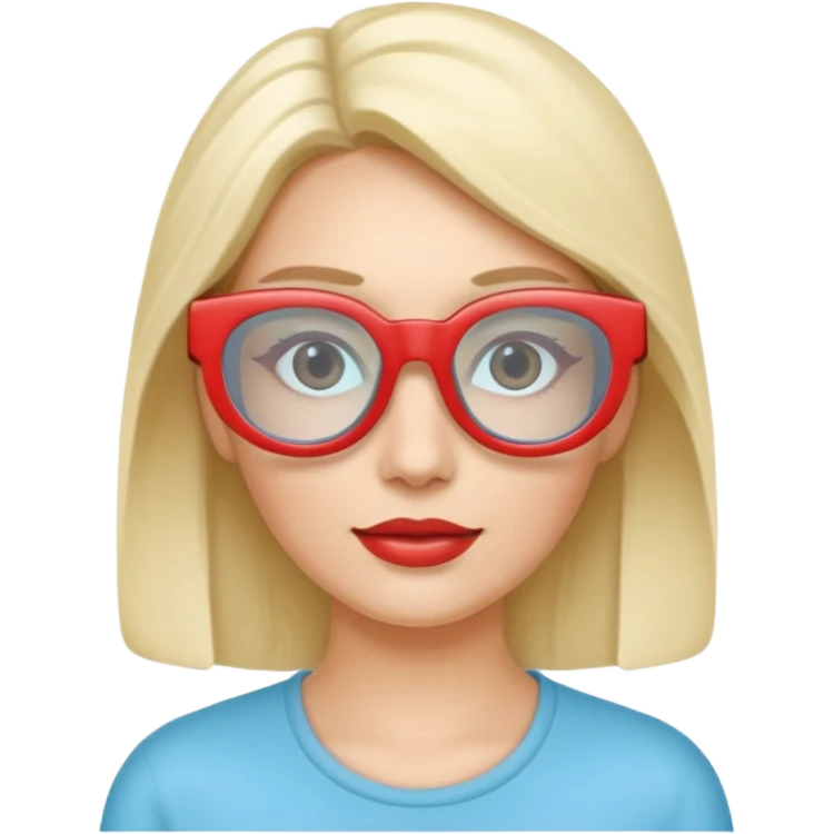 woman with 3d glasses emoji