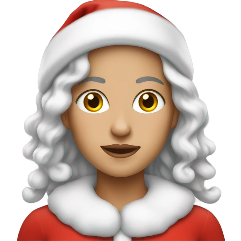White woman as santa claus emoji