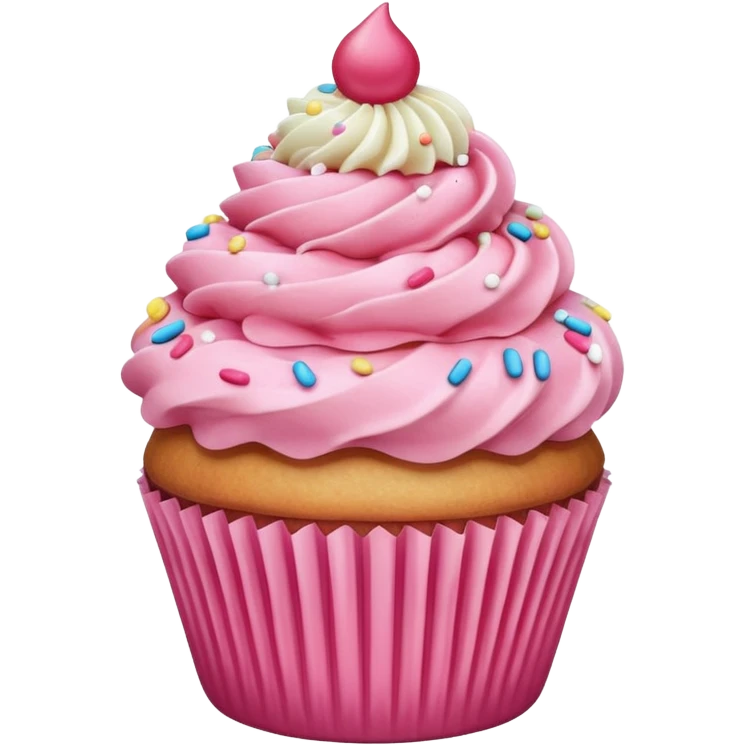 Cupcake with pink icing emoji