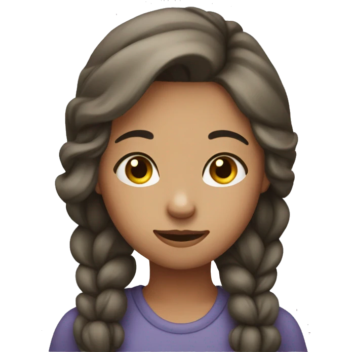 Girl with one hand on cheek emoji