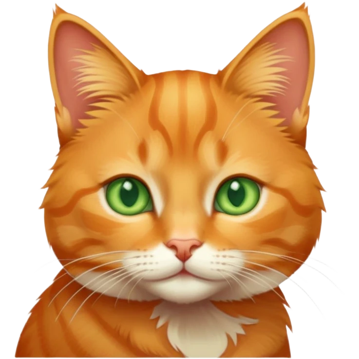 cute orange tabby cat with green eyes emoji