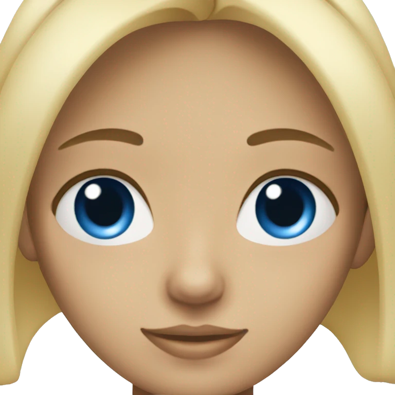 blonde girl blue eyes emoji