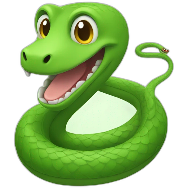 Happy snake emoji