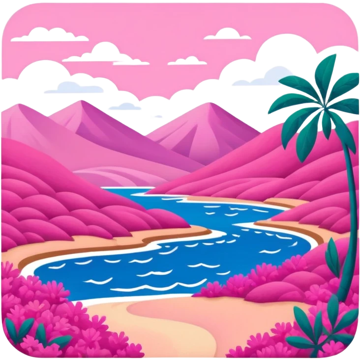 Matisse slop style pink SPAM art landscape emoji